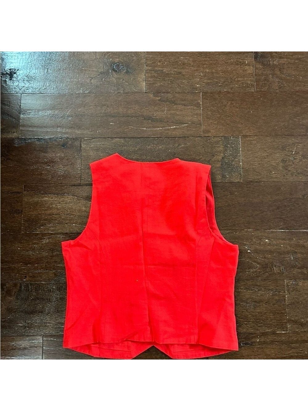 J.Crew-Button-front linen-blend vest, red size 6-NWT - Picture 10 of 15